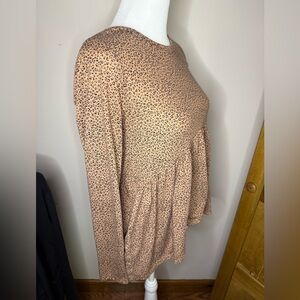 Women’s Small Gaze Brown and Black Patterned Blouse